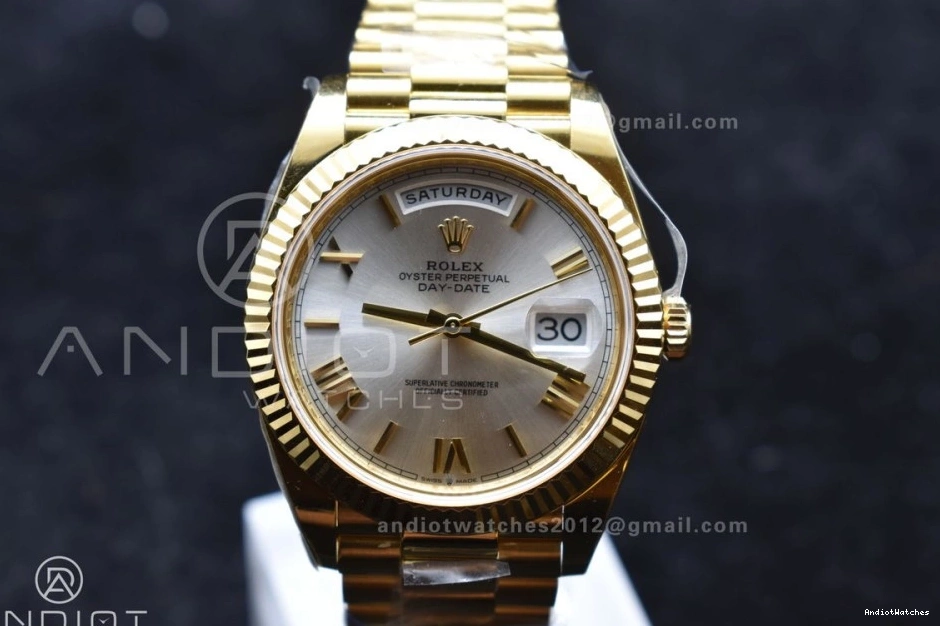 664 228238 Bracelet Dial VR3255 Edition (Gain ZeroBulk President 1:1 Date YG Best Silver ARF On Day Weight) Roman 40 0320